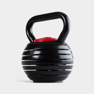 Zeuz verstelbare kettlebell tot 18 kg – fitness sport set - gietijzer