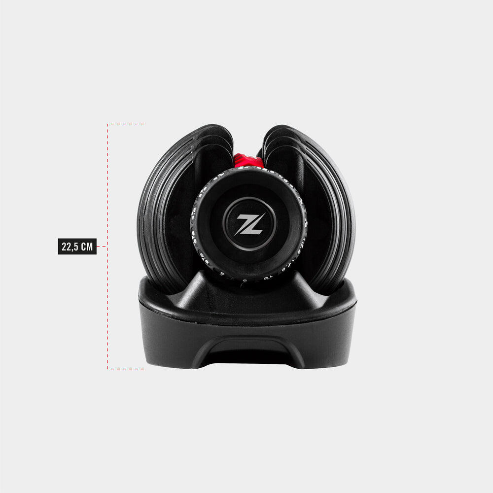 ZEUZ 1 Stuk Verstelbare Dumbell 2.5 KG t/m 24 KG – Gewichten Halterset – Halters 6/7