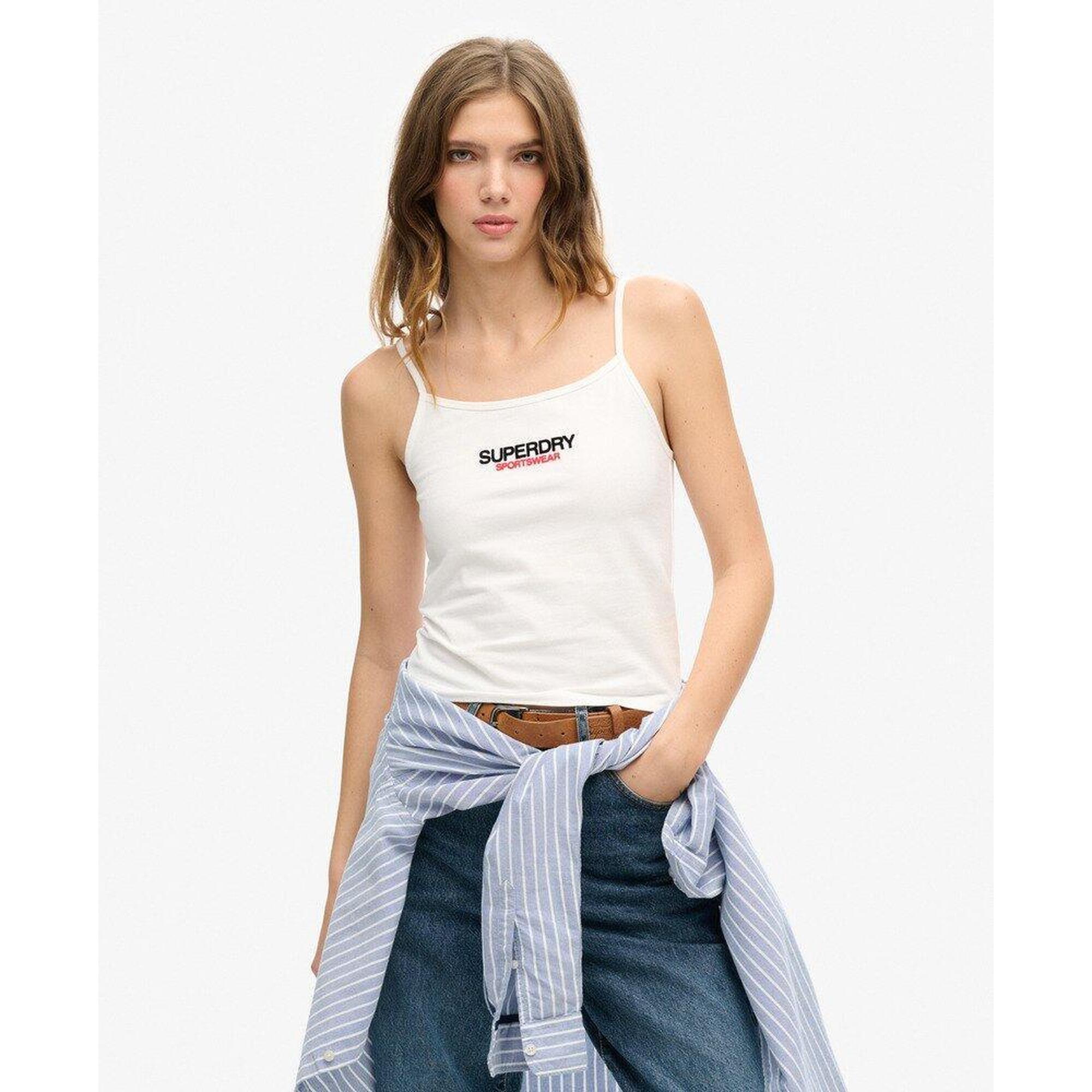 Superdry - Haut Cami Ajusté Avec Logo De Vêtements De Sport - Sous Pull - Blanc - Decathlon