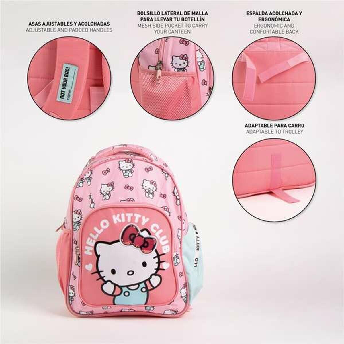 Mochila Infantil Hello Kitty Rosa 4/4