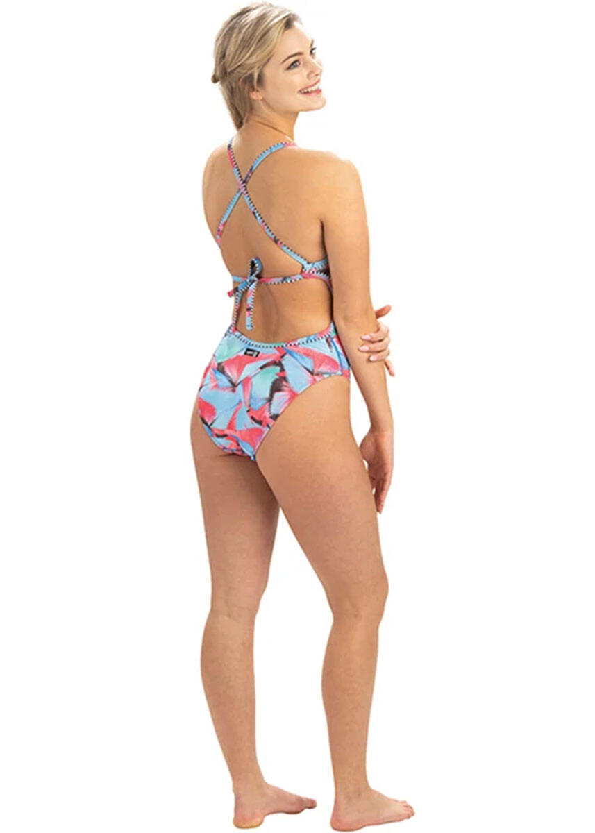 Maillot de bain Dolfin Revibe à imprimé fantaisie et dos à nouer - Taille 30 3/4