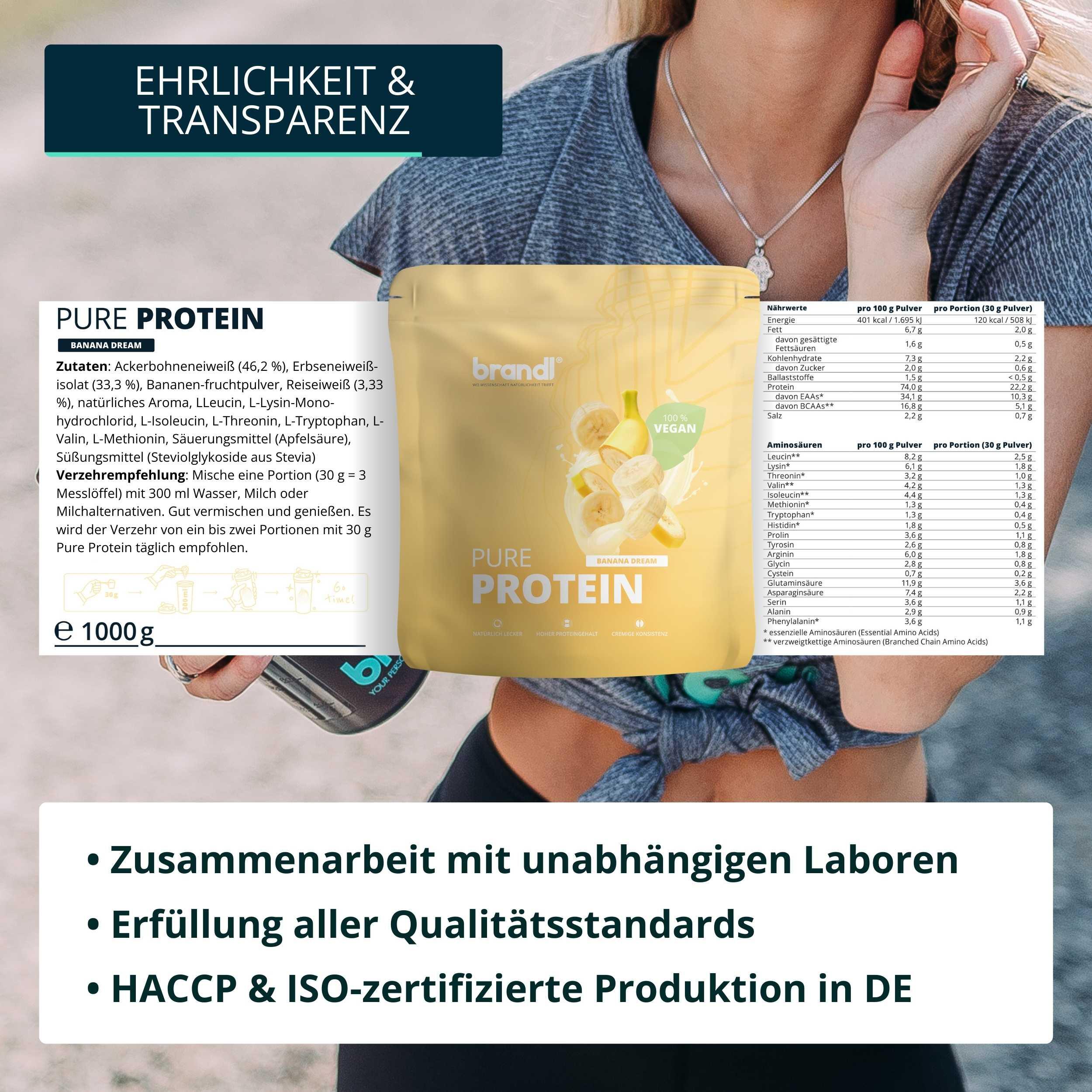 brandl® Pure Protein 2.0 Veganes Proteinpulver | Eiweißpulver Vegan 6/6