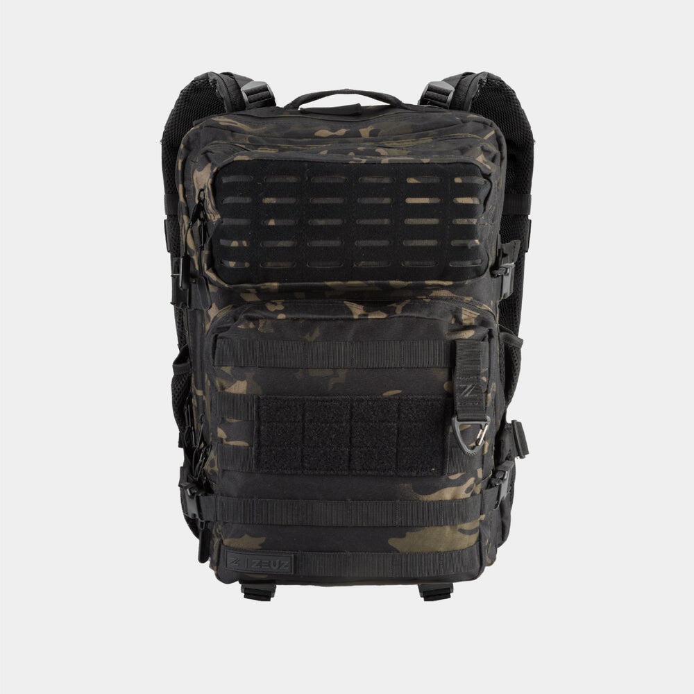 Sac à dos tactique ZEUZ pour femmes et hommes – 45 litres – Camouflage noir 2/7