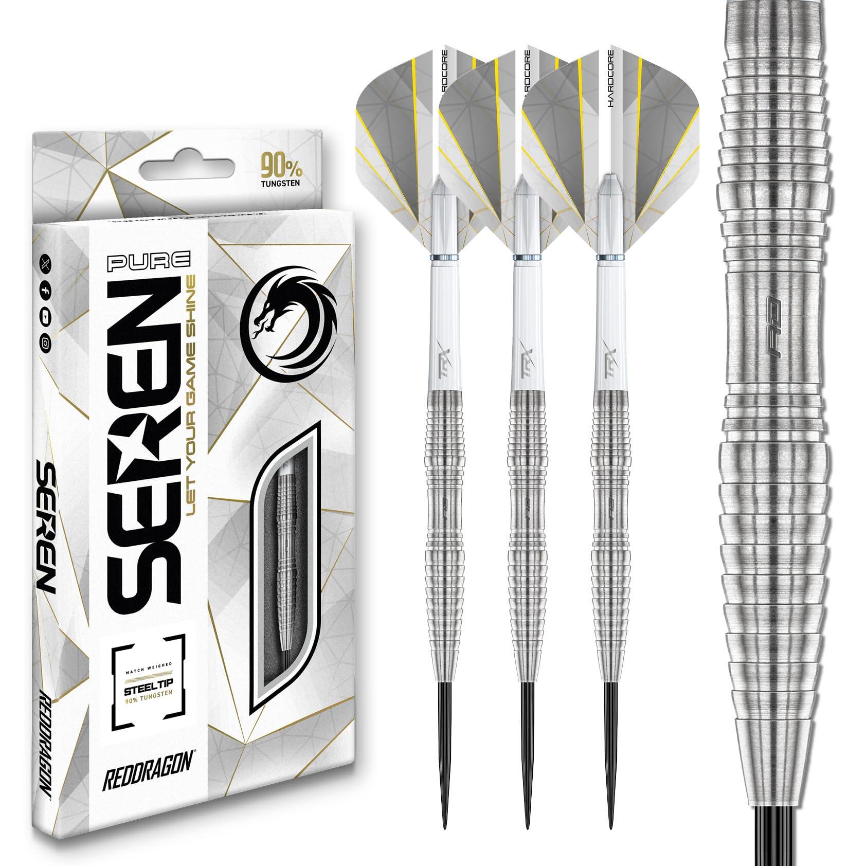 RED DRAGON DARTS RED DRAGON – Seren Pure 3 24g - 90% Tungsten Professional Steel tip Darts Set