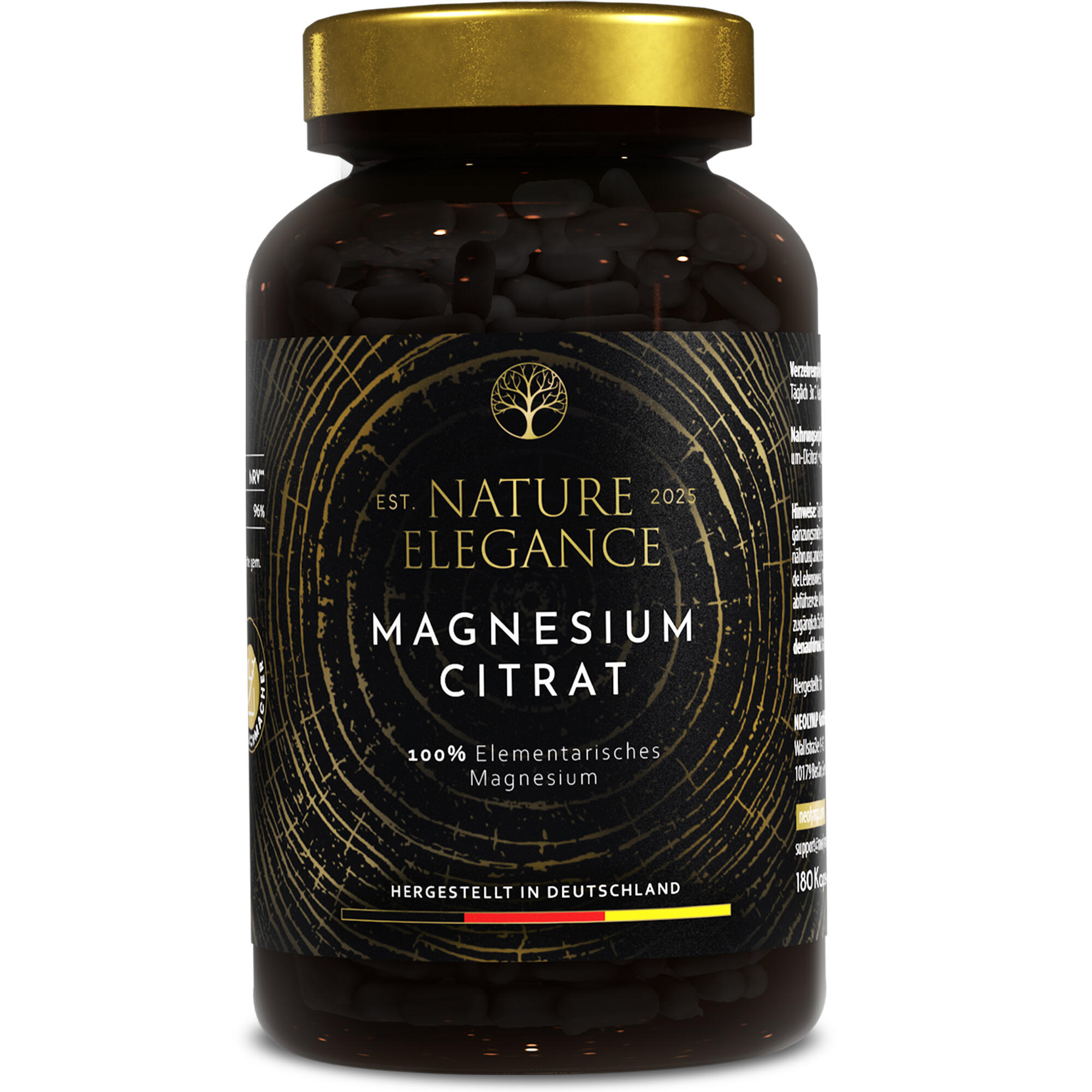 Neolymp - Citrate De Magnésium Haute Dose En Verre Brun – Fabriqué En Allemagne - Magnésium - Decathlon