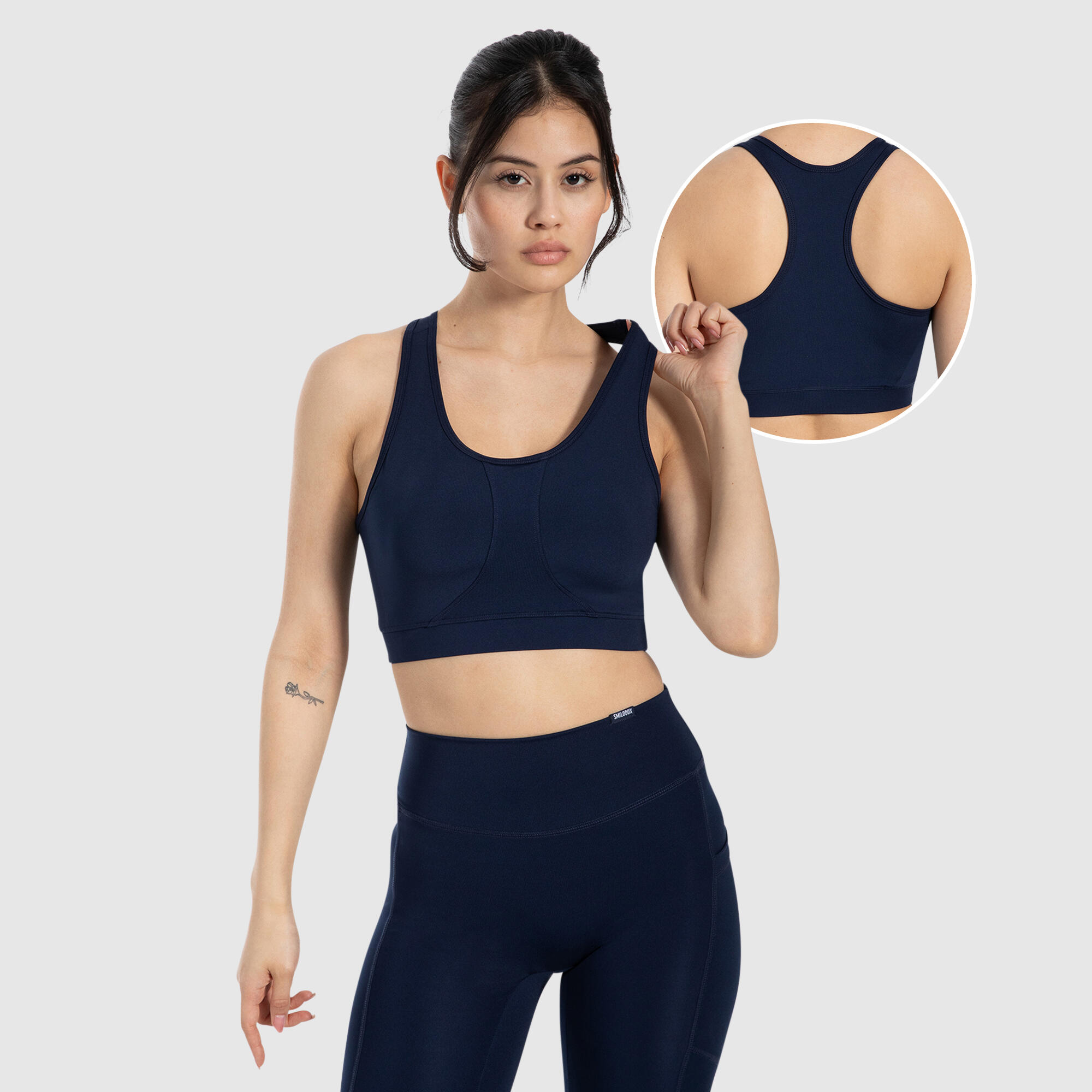 SMILODOX Damen Sport BH Candace Marineblau