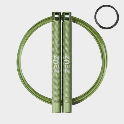 Zeuz springtouw voor crossfit & fitness – verstelbaar – speed rope – groen
