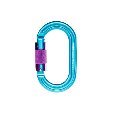 Moschettone alluminio ovale con ghiera - SET 3 PEZZI