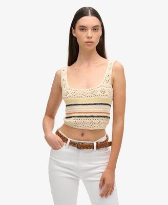 Kort gehaakt vest met veters