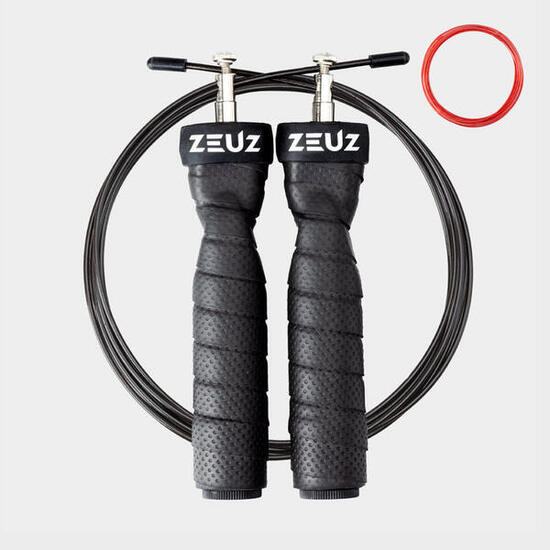 Corde à sauter ZEUZ pour Functional Fitness et Fitness – SR-3 – Noire