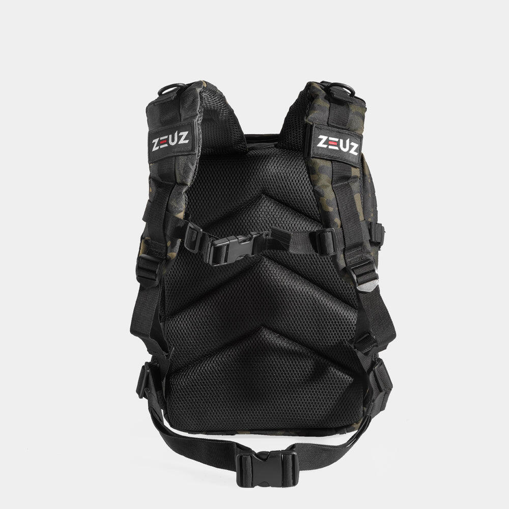 Sac à dos tactique ZEUZ pour femmes et hommes – 25 litres – Camouflage noir 4/7