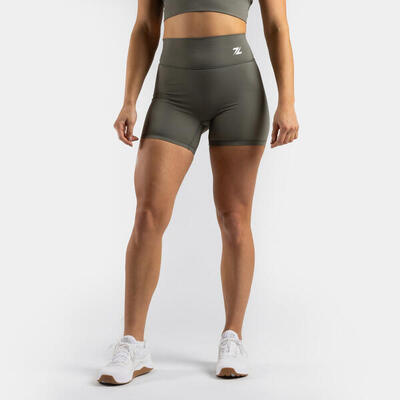 Zeuz korte sport legging dames high waist - nylon & elastaan - groen - maat s