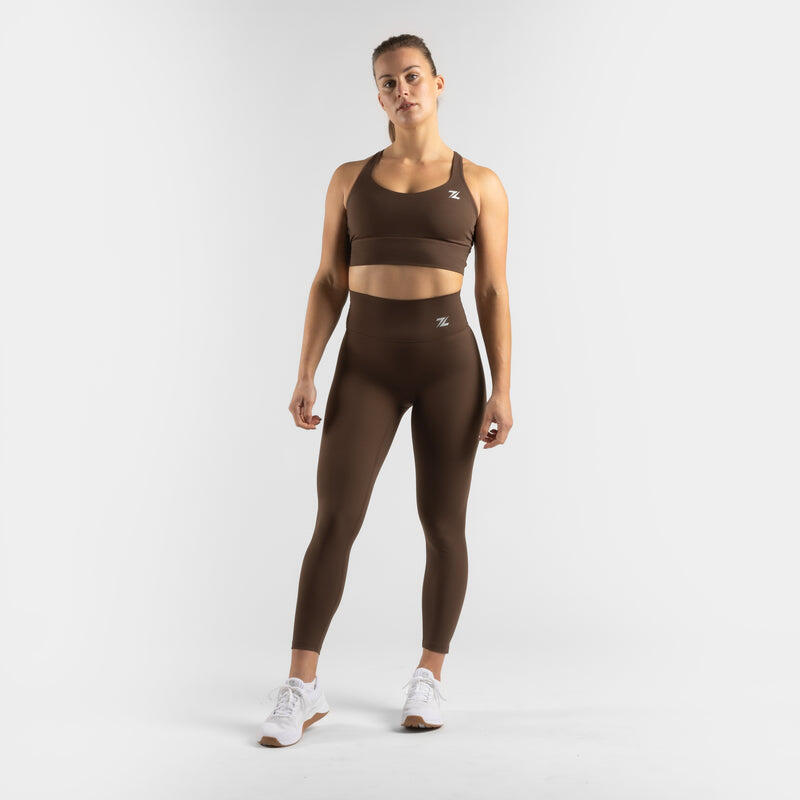 Leggings de sport pour femme ZEUZ, marron, taille S 4/7