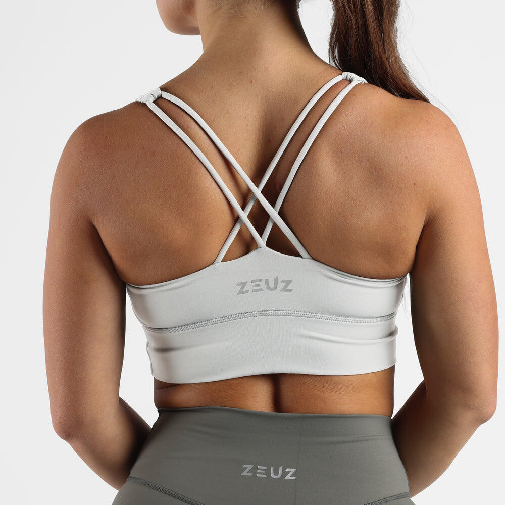 ZEUZ Sport BH Dames - Sportbh, Shock Absorber Sport BRA - Wit - Maat XL 2/5