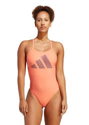 Maillot de bain adidas imprimé 3 Bar - Pêche/Noir - Taille UK 40/EU 50