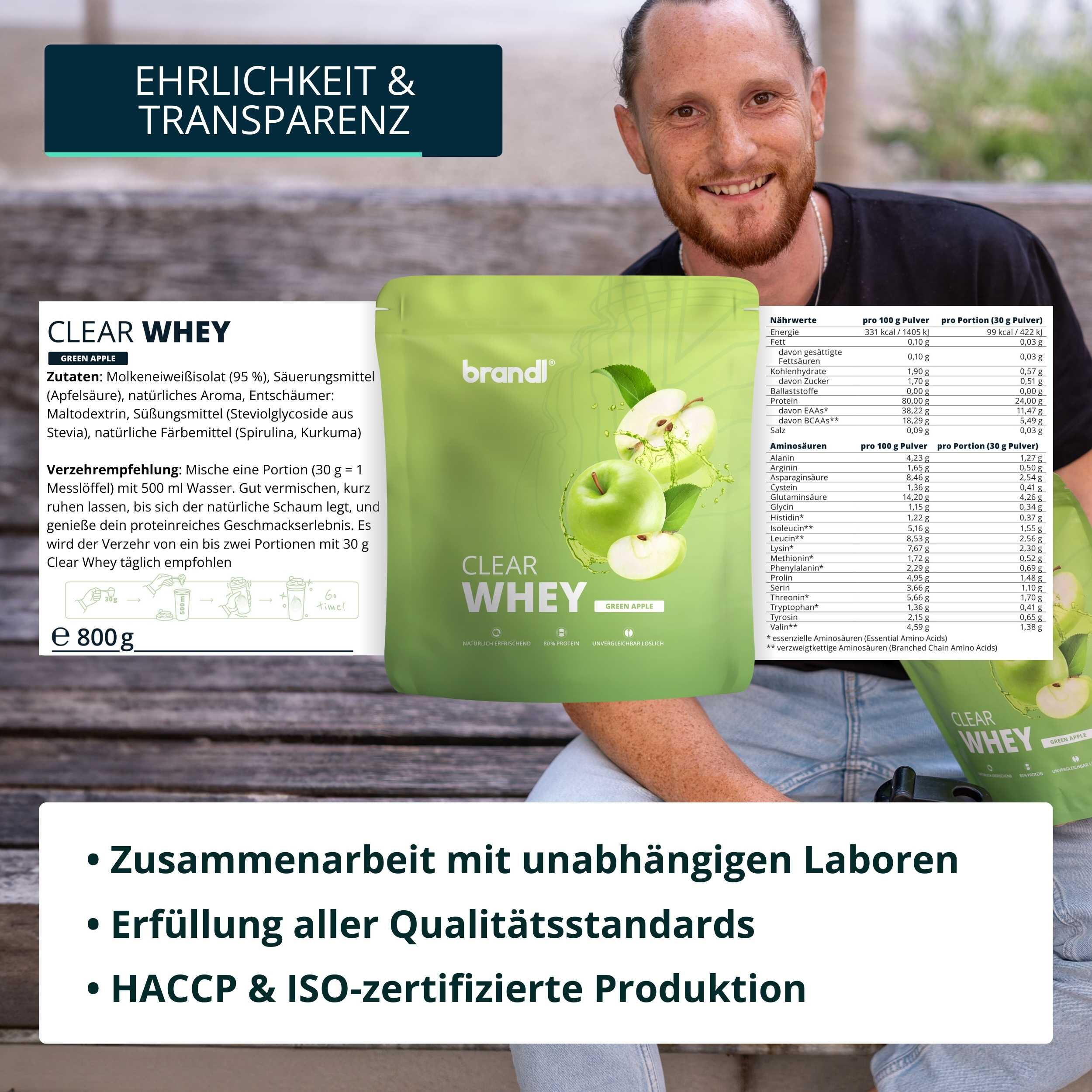 brandl® Clear Whey Isolate - Protein Drink mit leckerem Geschmack 5/6
