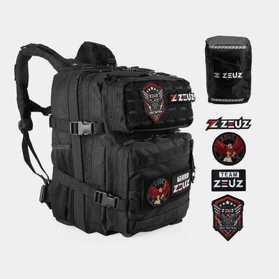 Zeuz tactical rugzak dames & heren – backpack - sporttas – 25 liter - zwart