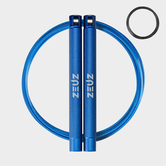 Corde à sauter ZEUZ pour Functional Fitness et fitness – Bleu marine