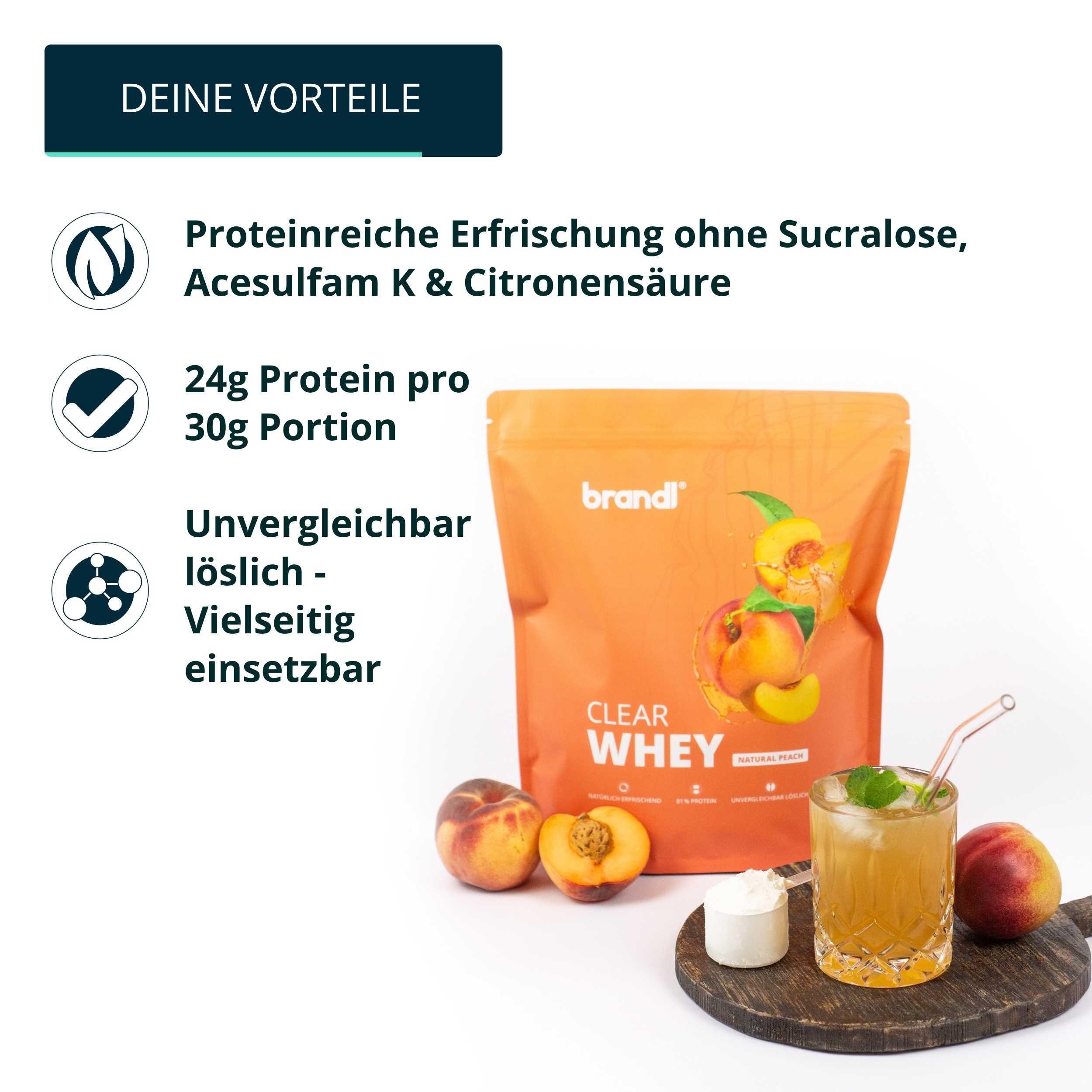 brandl® Clear Whey Isolate - Protein Drink mit leckerem Geschmack 3/6