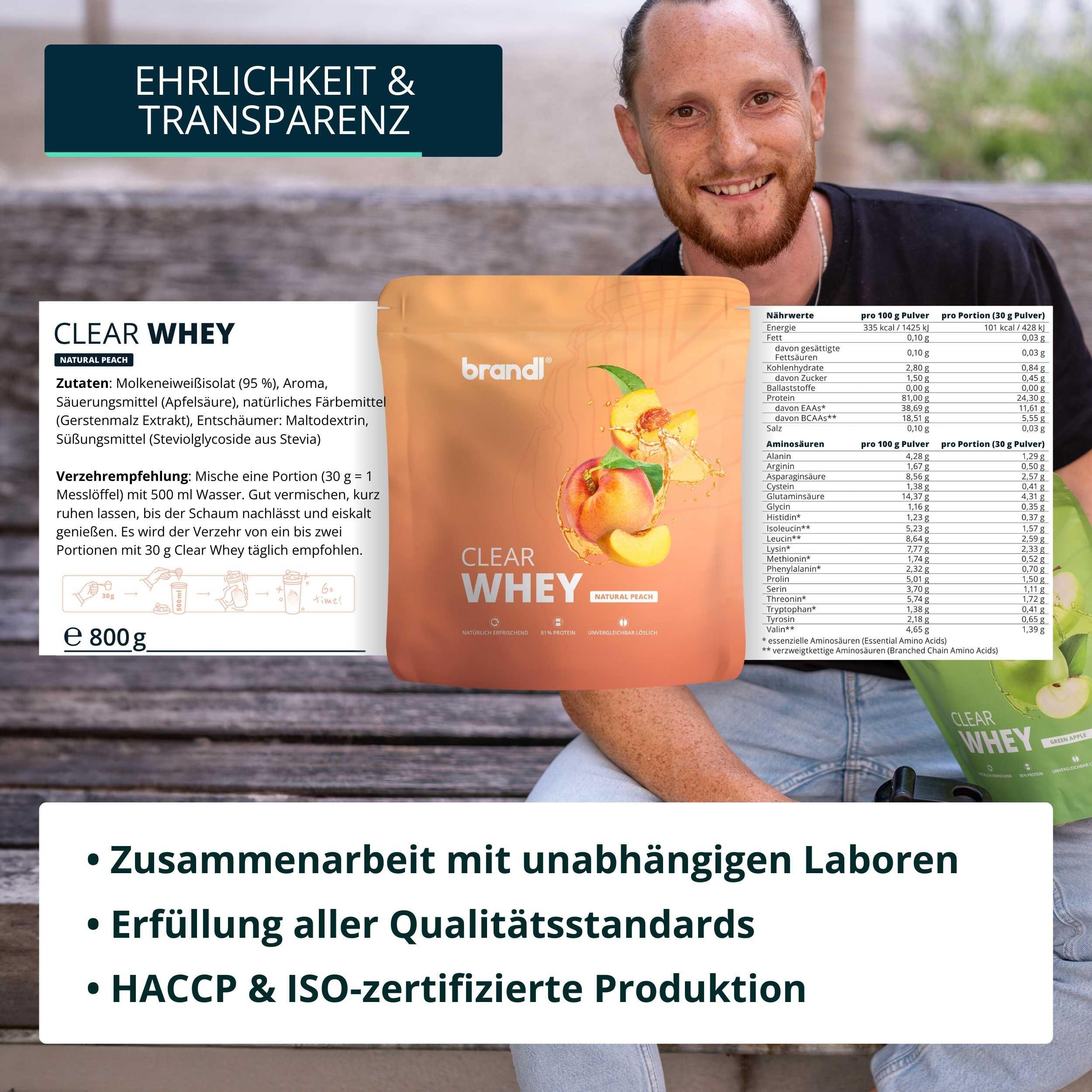 brandl® Clear Whey Isolate - Protein Drink mit leckerem Geschmack 5/6