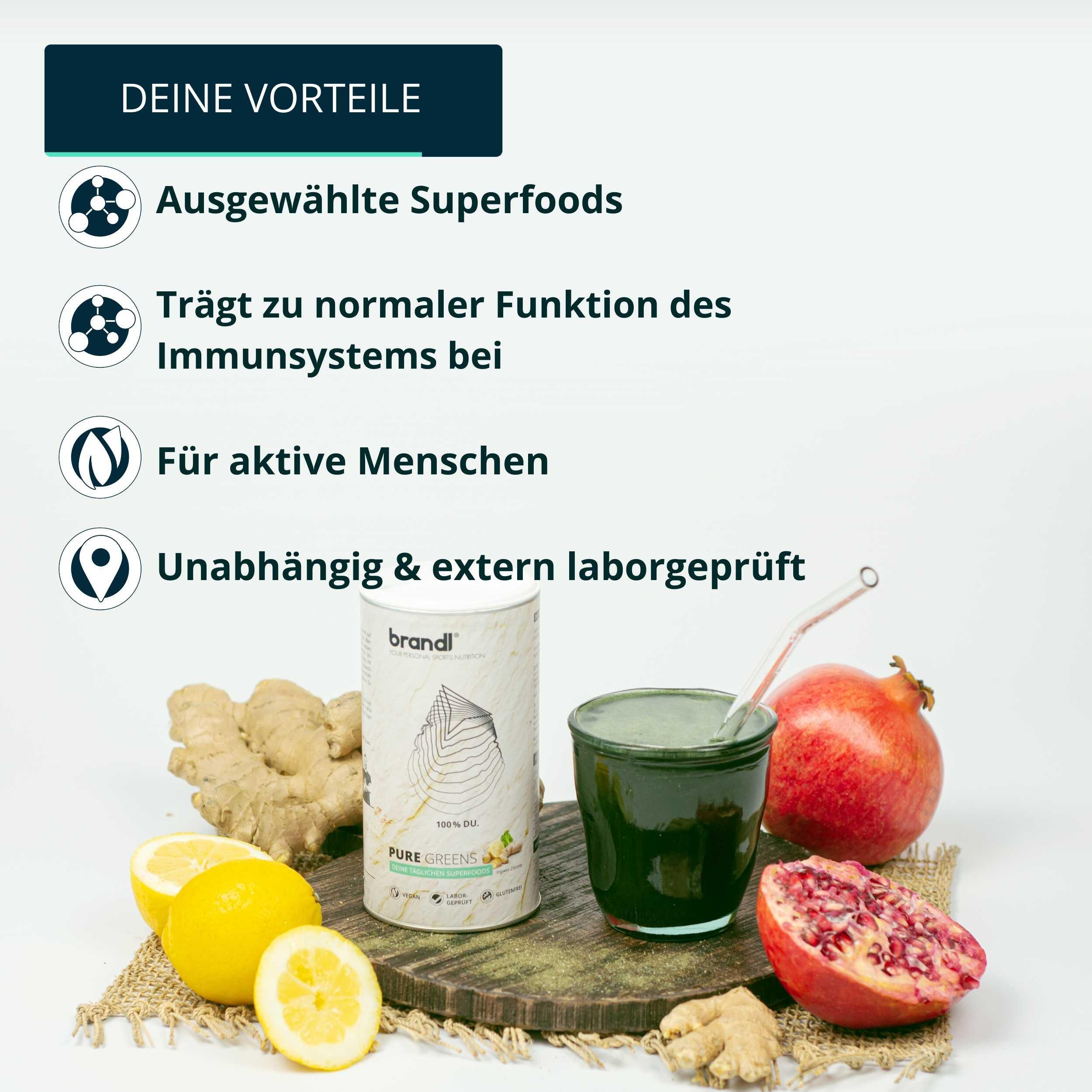 brandl® Superfood Greens Pulver mit Ashwagandha, Spirulina-Pulver uvm. 3/6