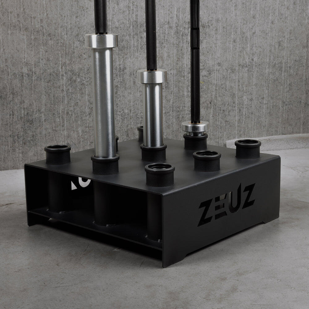 Suporte de parede ZEUZ para 9 barras de halteres – Preto 4/6