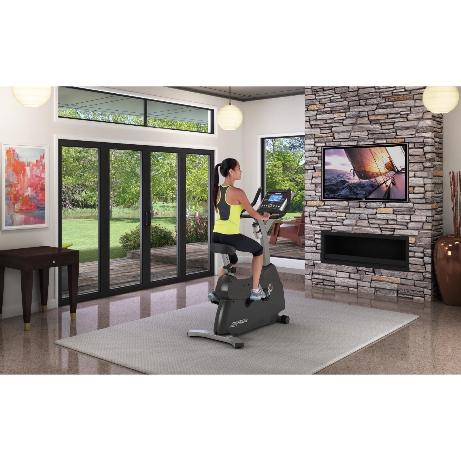 Console anglaise Life Fitness C1 Go Vélo d’appartement 4/4
