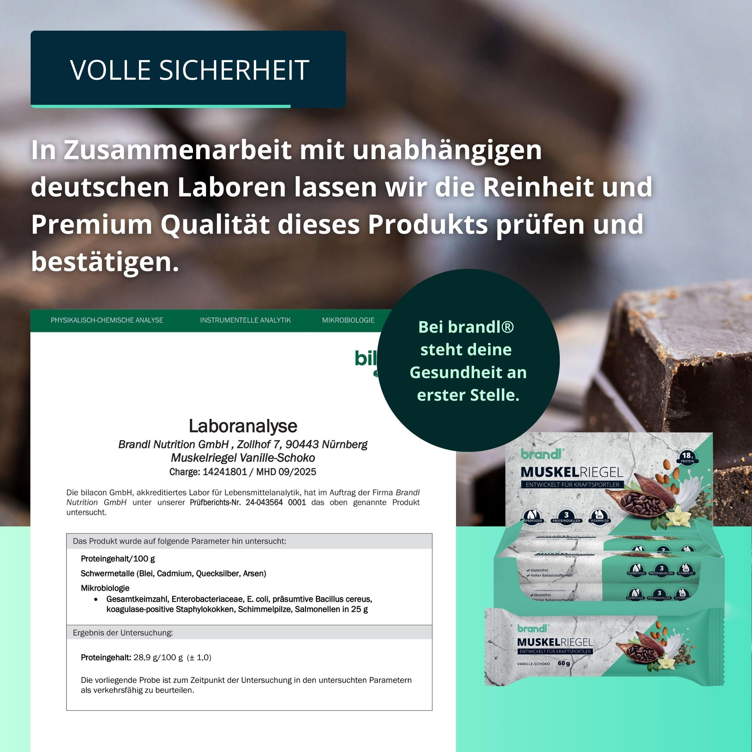 brandl® Eiweiß-Riegel mit 18g Eiweiß aus 3 Quellen 5/6