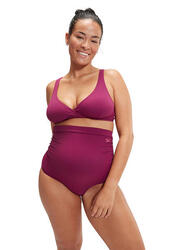 Maillot de bain 2 pièces taille haute Speedo Maternity - Berry Cool - Taille XS