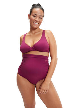 Maillot de bain 2 pièces taille haute Speedo Maternity - Berry Cool - Taille XS