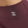 Leggings de sport courts ZEUZ pour femme, rouge bordeaux, taille XL 6/7