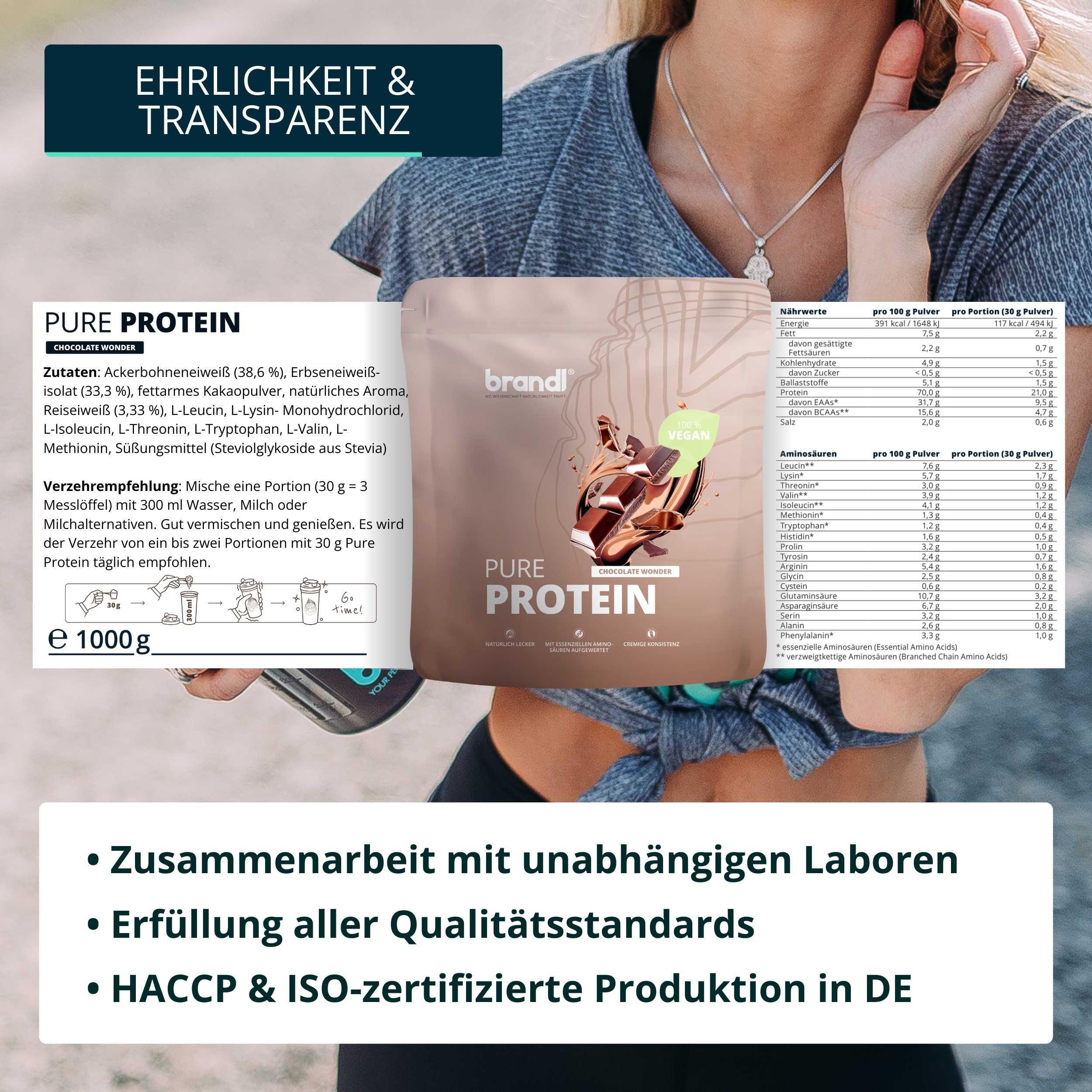 brandl® Pure Protein 2.0 Veganes Proteinpulver | Eiweißpulver Vegan 6/6