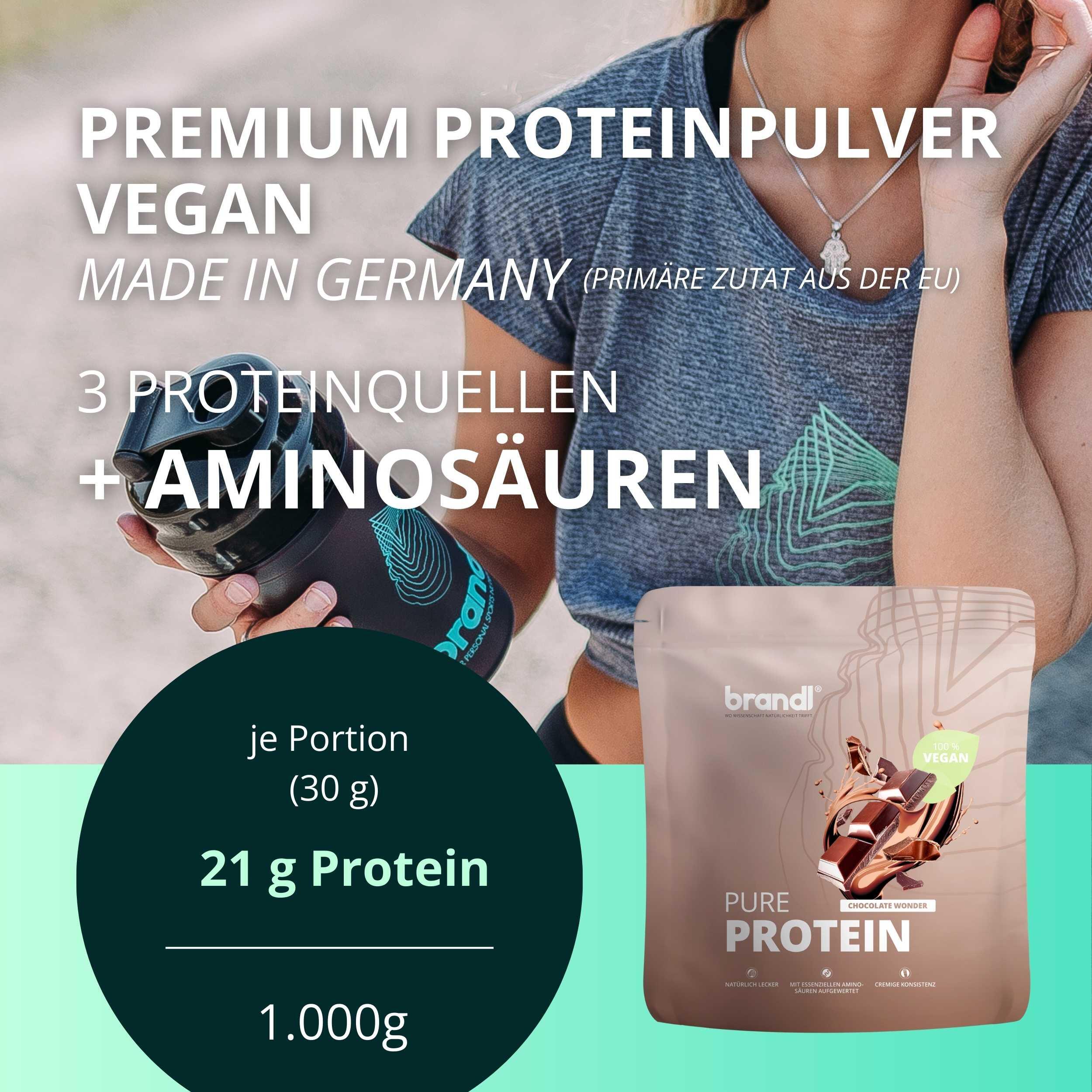 brandl® Pure Protein 2.0 Veganes Proteinpulver | Eiweißpulver Vegan 2/6