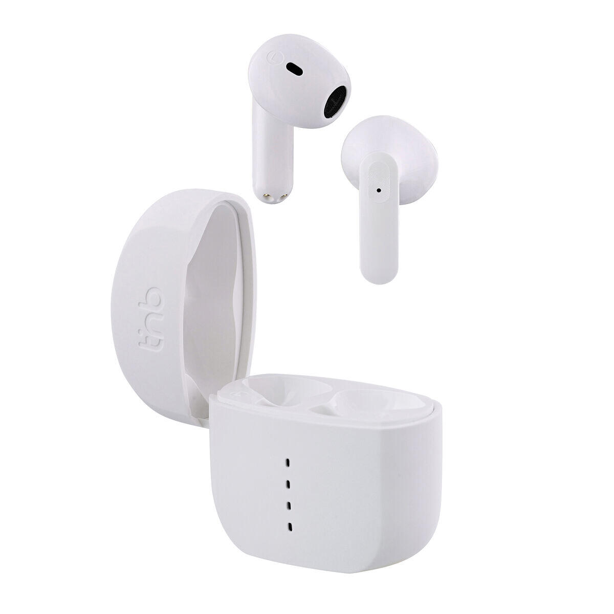 Auriculares sem fios com estojo de carregamento t'nb zip 2 branco