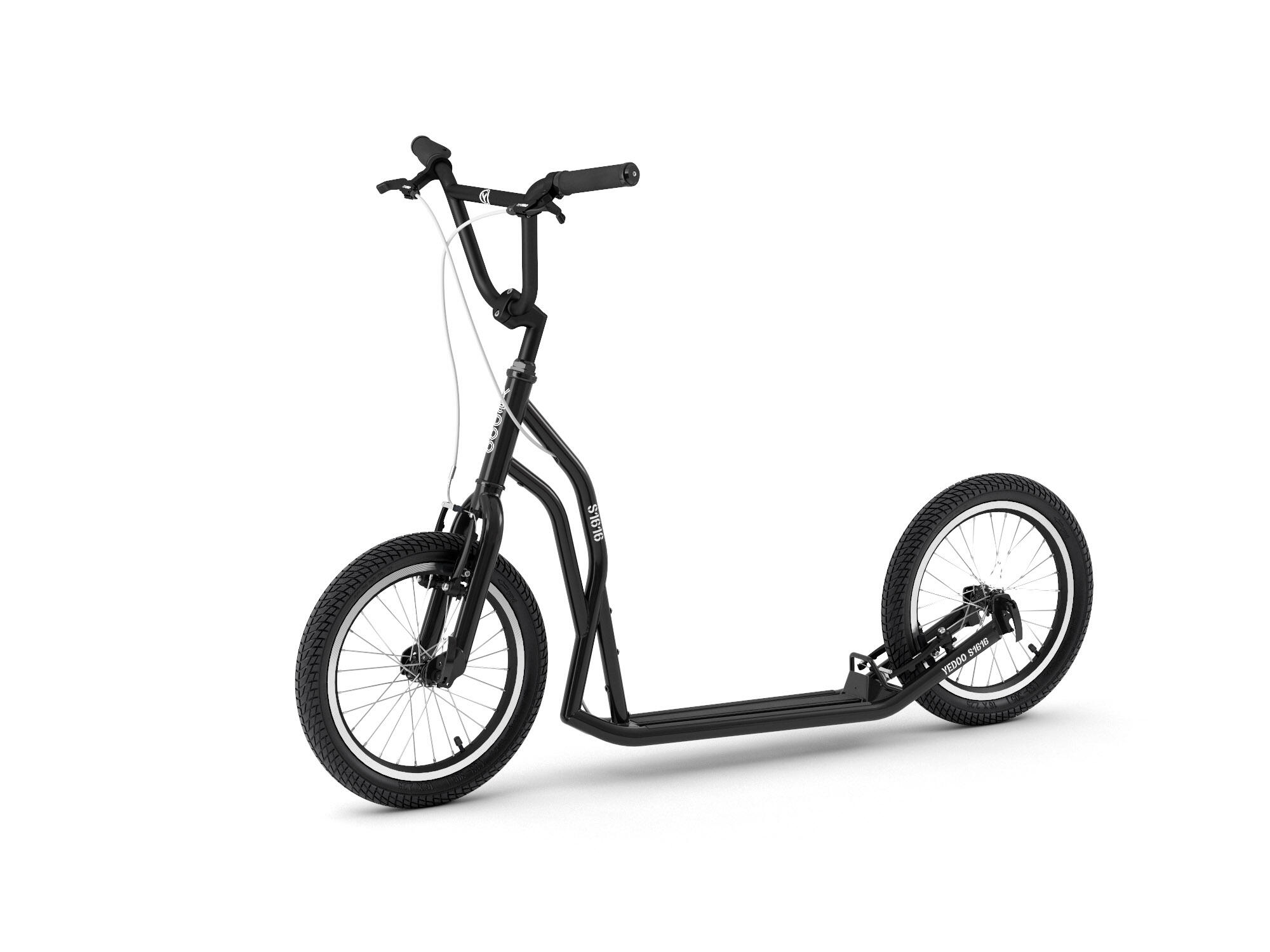 YEDOO Scooter Yedoo S1616 Tretroller mit Luftreifen 16/16 Schwarz