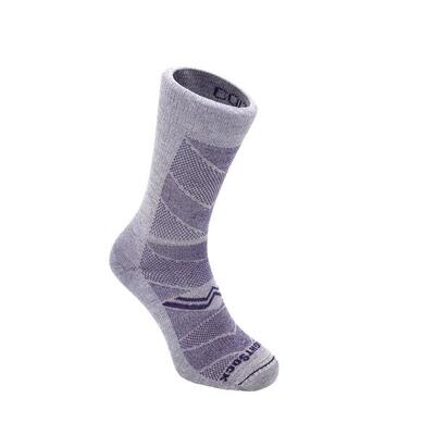 Wrightsock coolmesh crew - paars - dubbellaags anti-blaar sokken