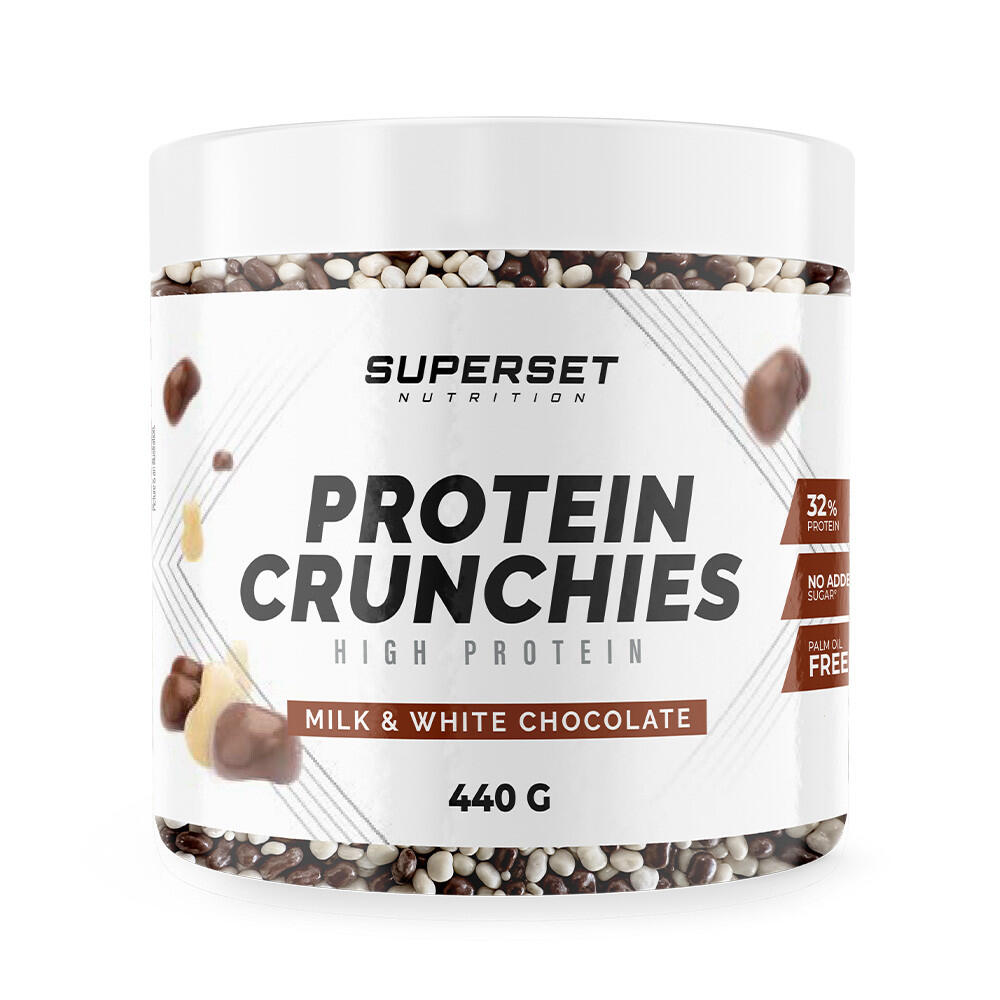 SUPERSET NUTRITION Eiwit Desserts - Protein Crunchies (440g) - Melkchocolade & Witte Chocolade