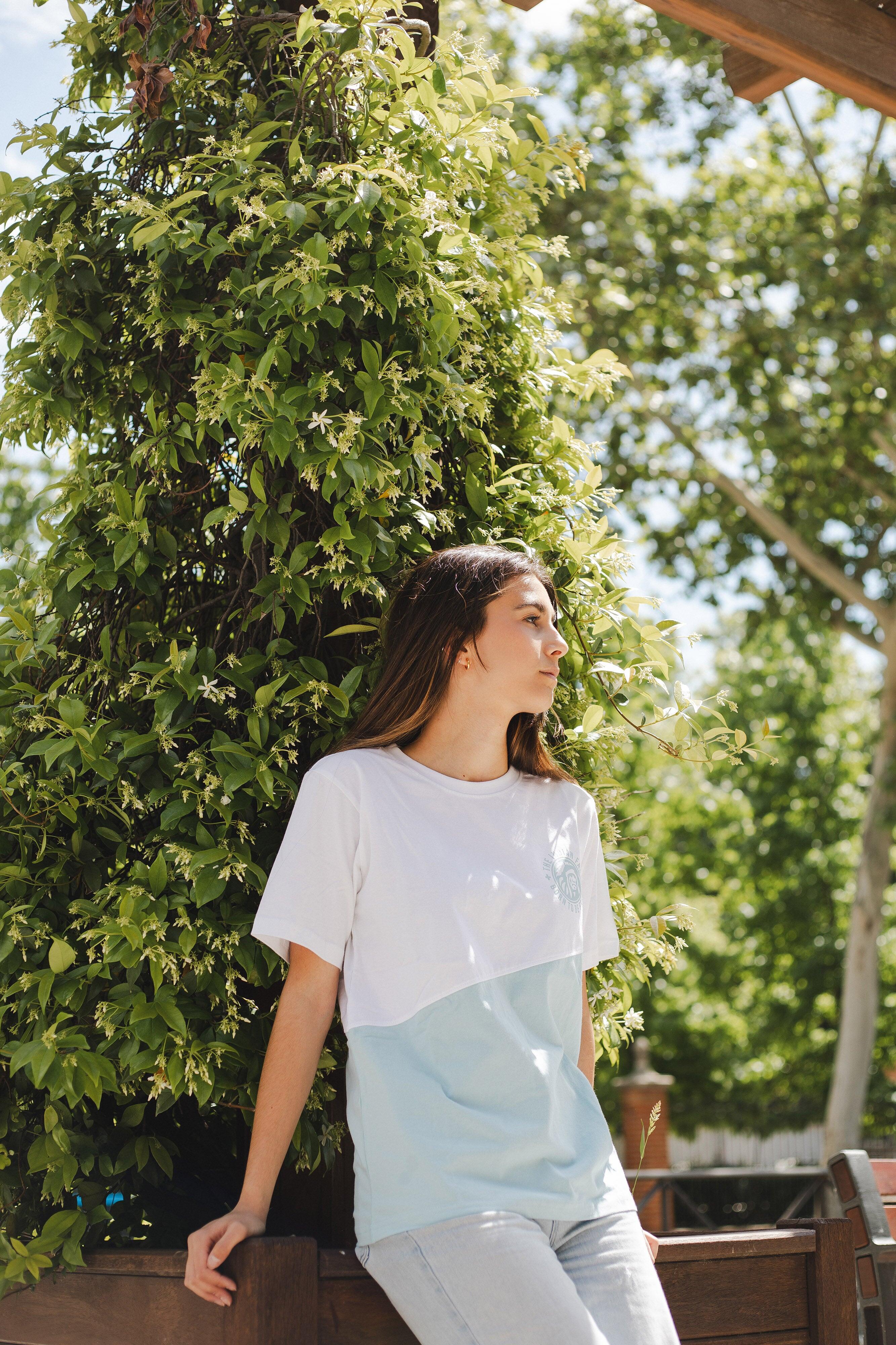 Camiseta de Fitness The Indian Face Unisex Maverick Blanco / Azul 3/5