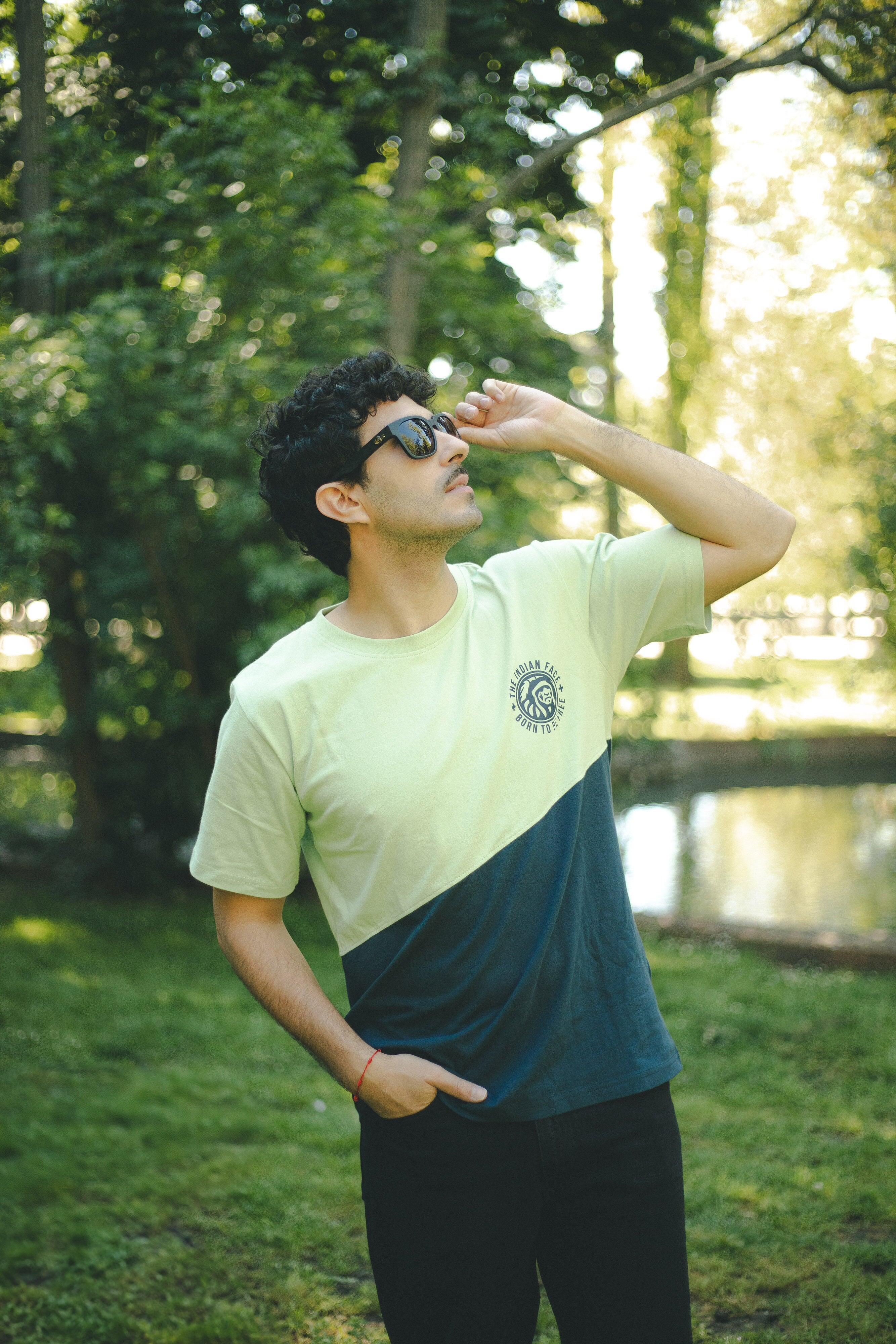 Camiseta de Fitness The Indian Face Unisex Maverick Verde / Azul 2/5