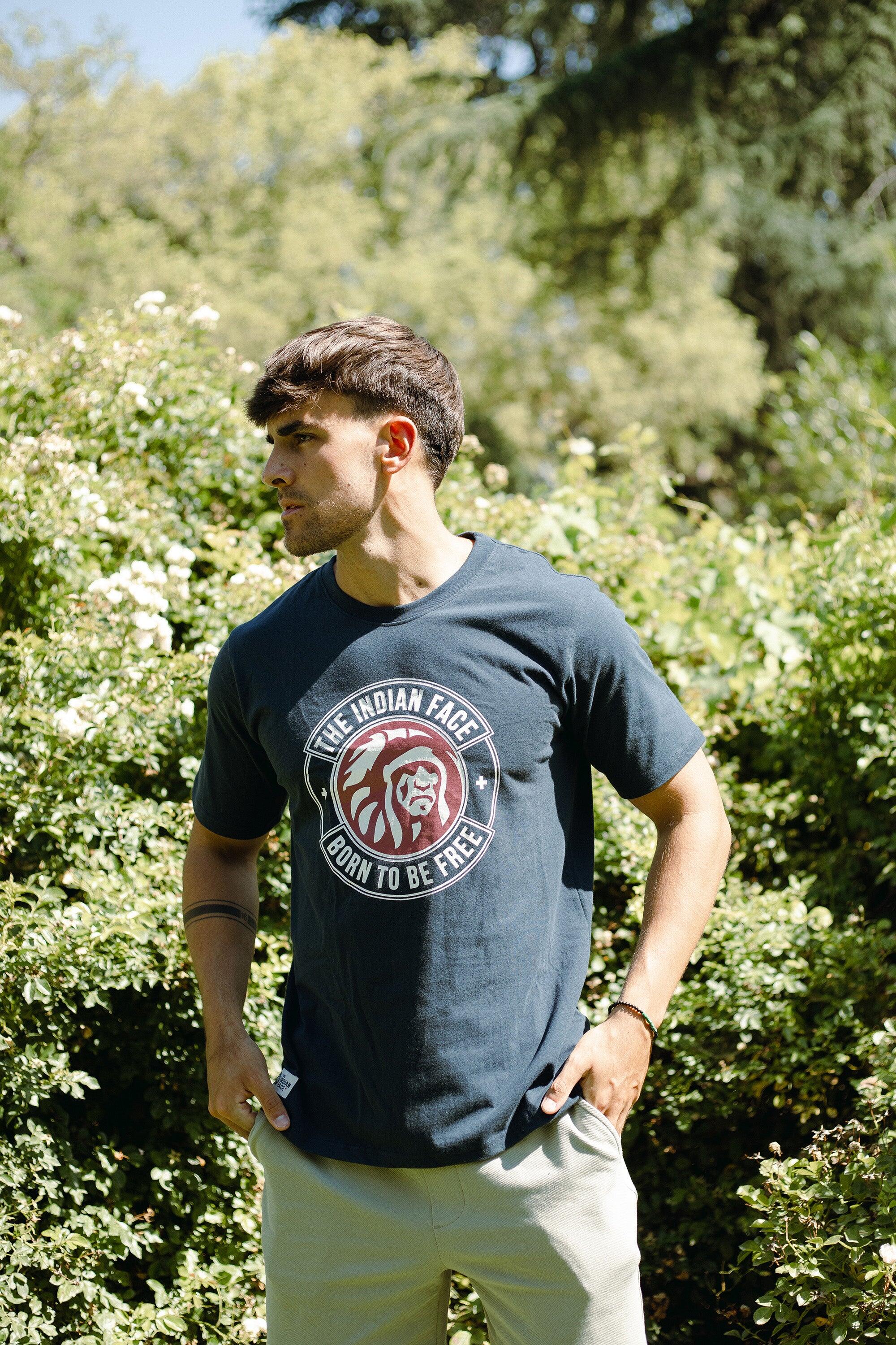 Camiseta de Fitness The Indian Face Unisex Original Marino 2/5