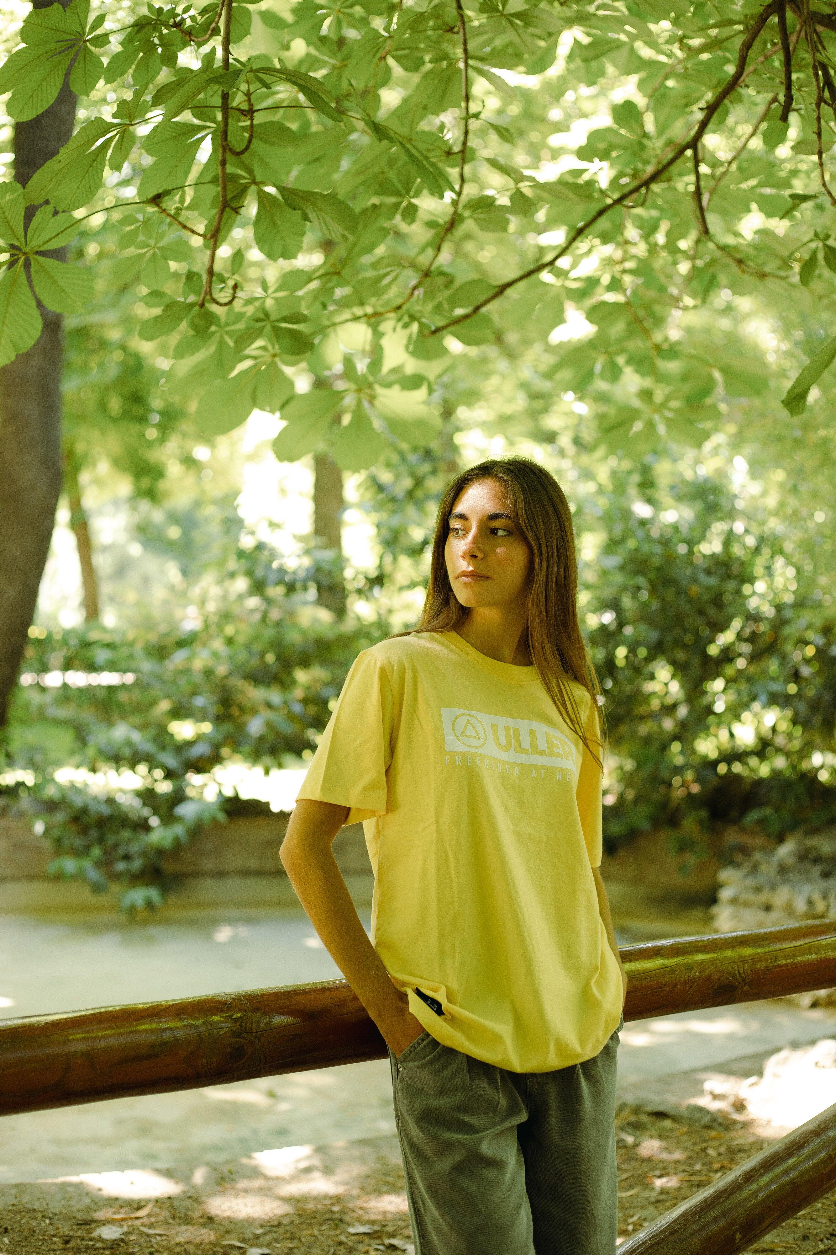 Camiseta adulto y niño de Fitness The Indian Face Unisex Classic Amarillo 3/5