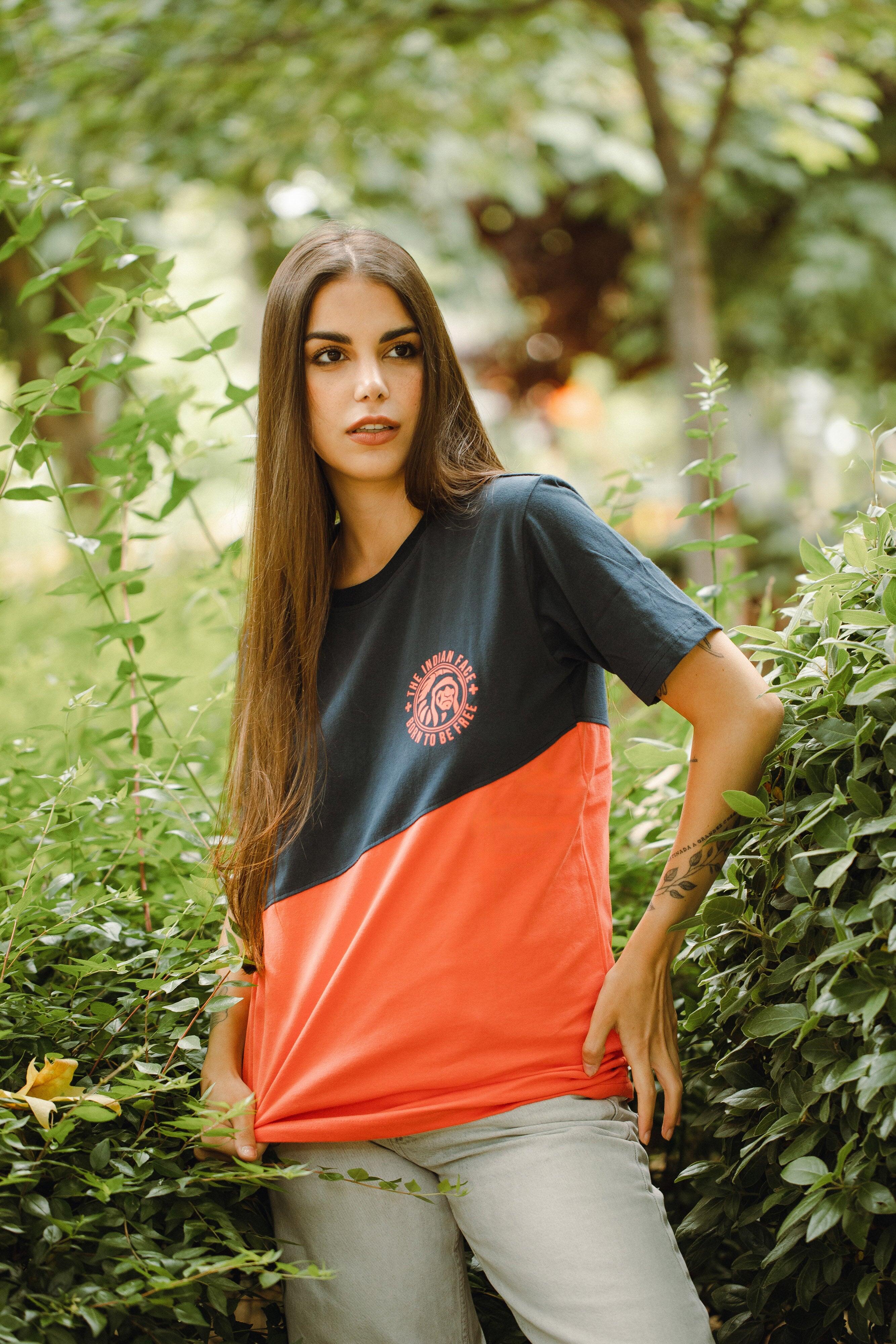 Camiseta de Fitness The Indian Face Unisex Maverick Azul / Rojo 3/5