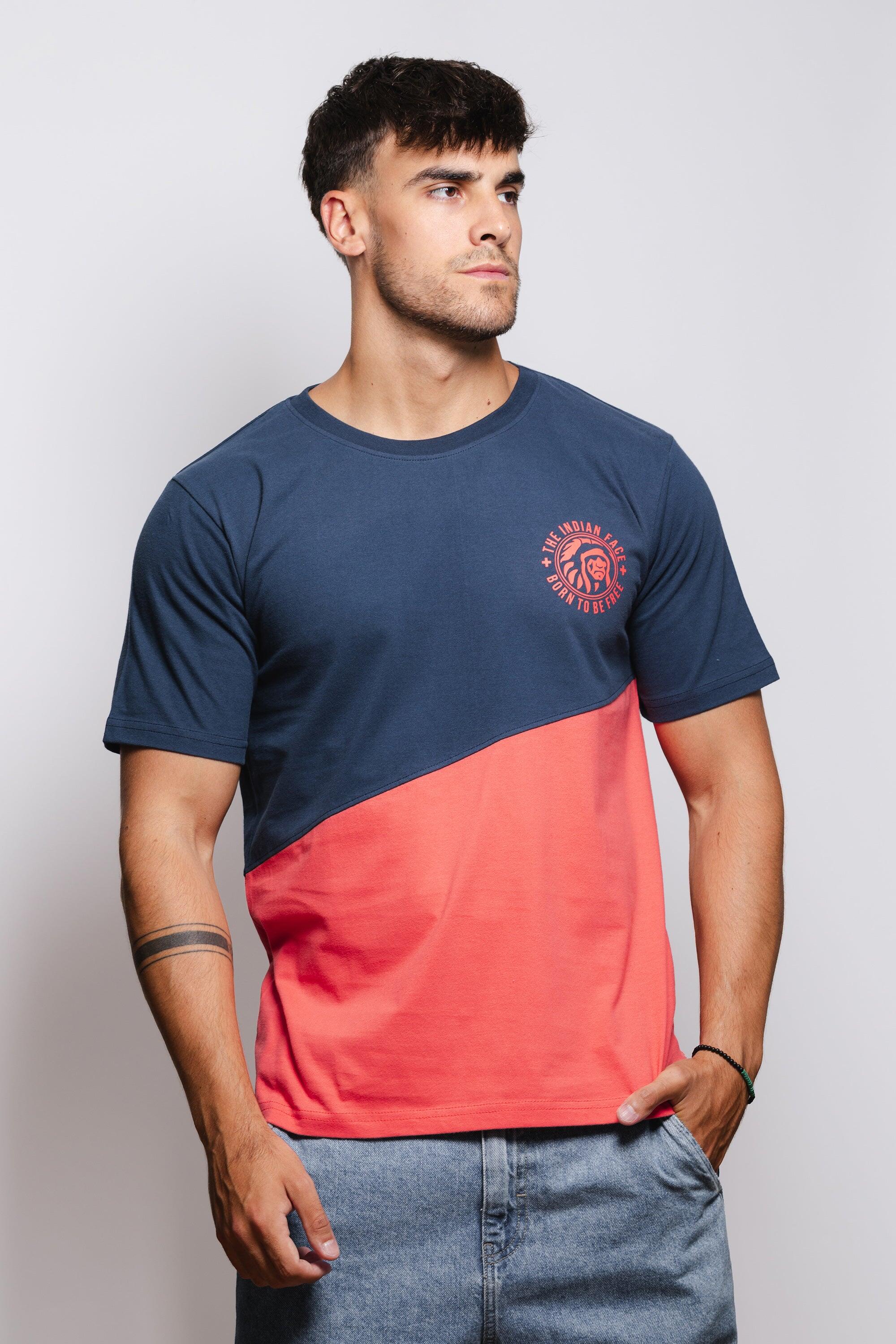 Camiseta de Fitness The Indian Face Unisex Maverick Azul / Rojo 2/5