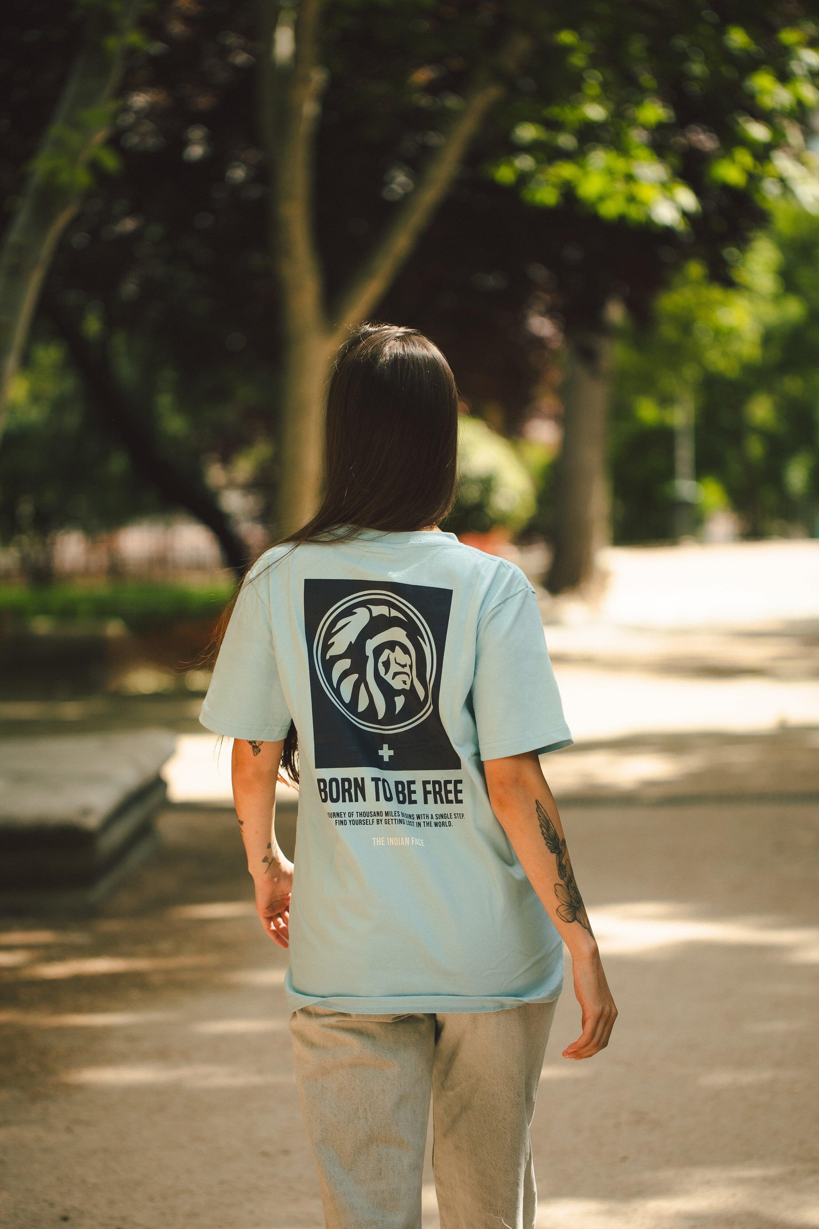 Camiseta adulto de Fitness The Indian Face Unisex Nomad Azul 3/5