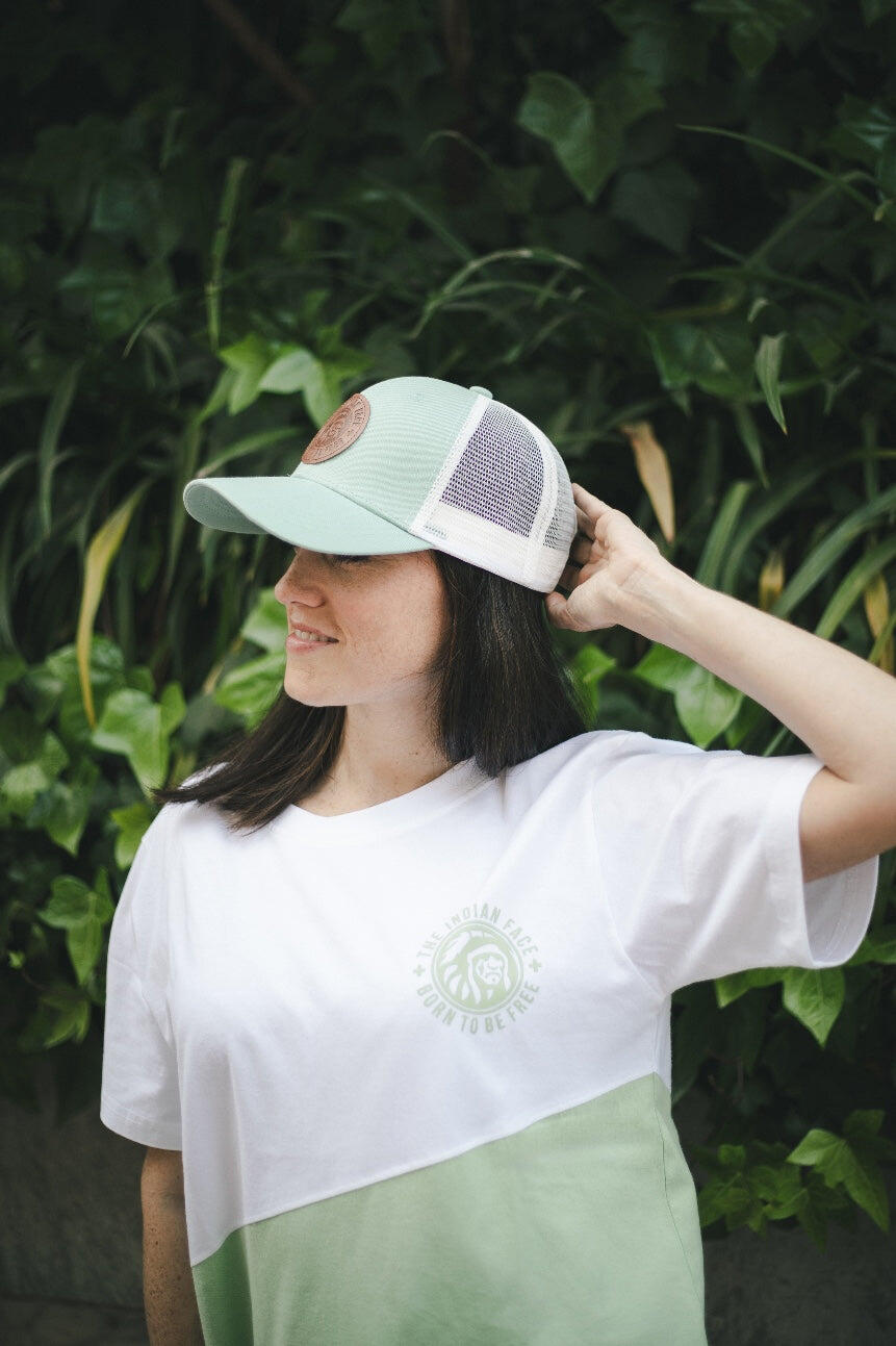 Camiseta de Fitness The Indian Face Unisex Maverick Blanco / Verde 3/5