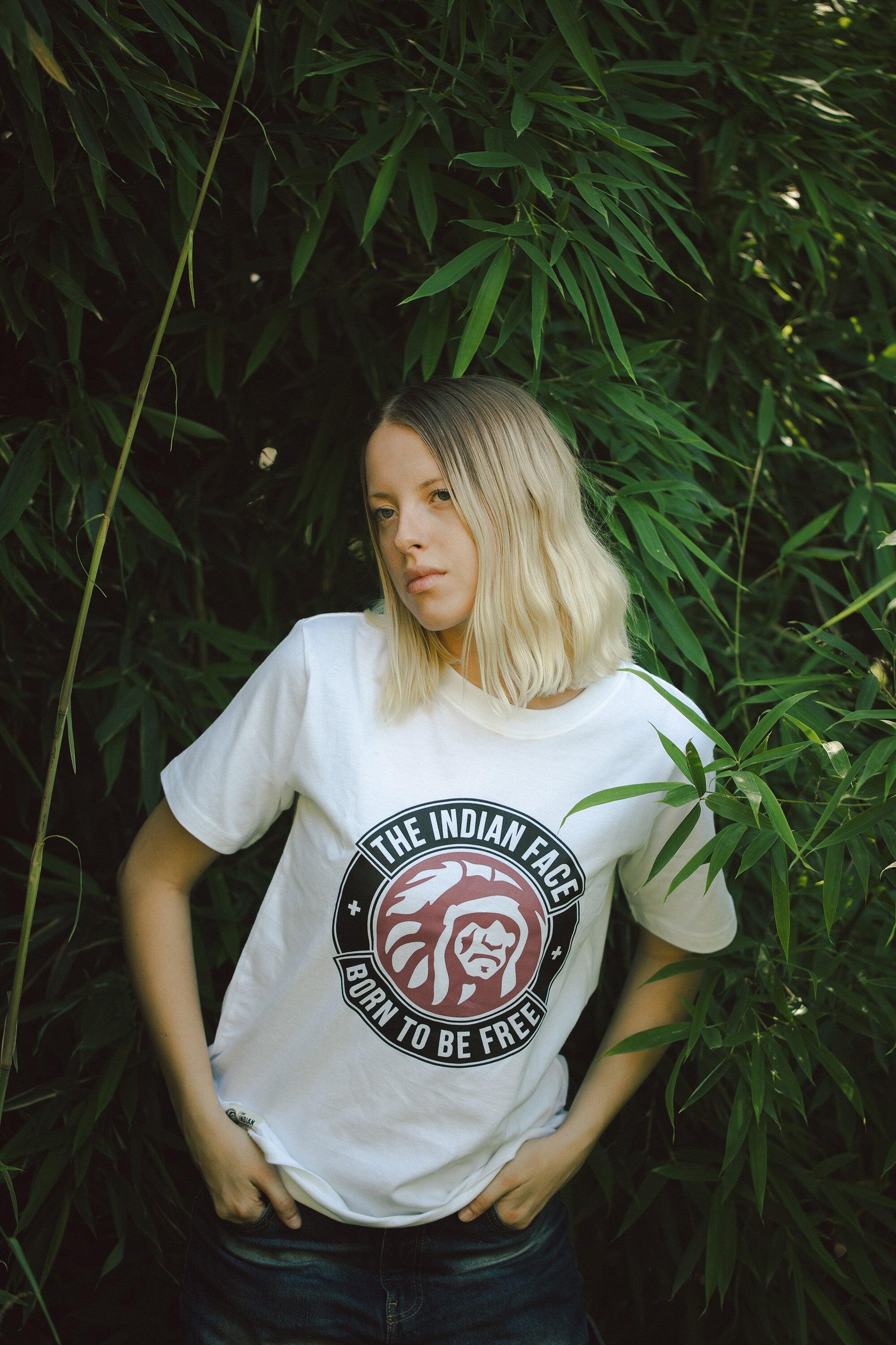 Camiseta de Fitness The Indian Face Unisex Original Blanco 3/5
