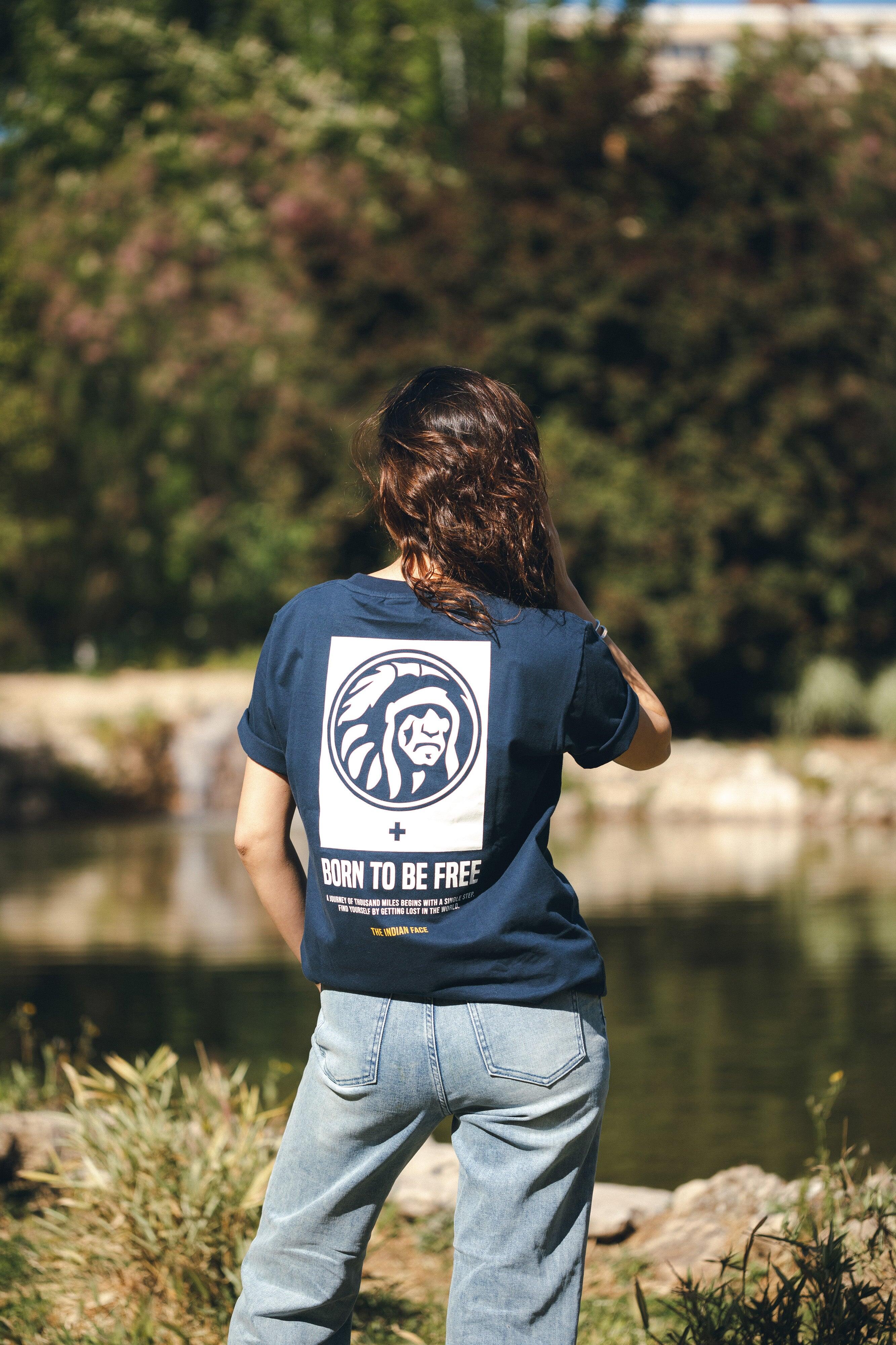 Camiseta de Fitness The Indian Face Unisex Nomad Marino 3/5