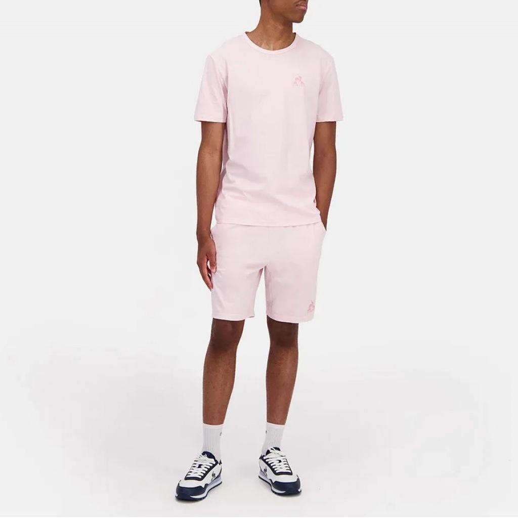 Pantalons Le Coq Sportif Modèle Bas Short N Couleur Rose 3/5