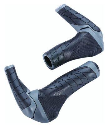 BBB ErgoTechSet Grips 133 - 92mm + Hanger inserts 85mm Schwarze Grey