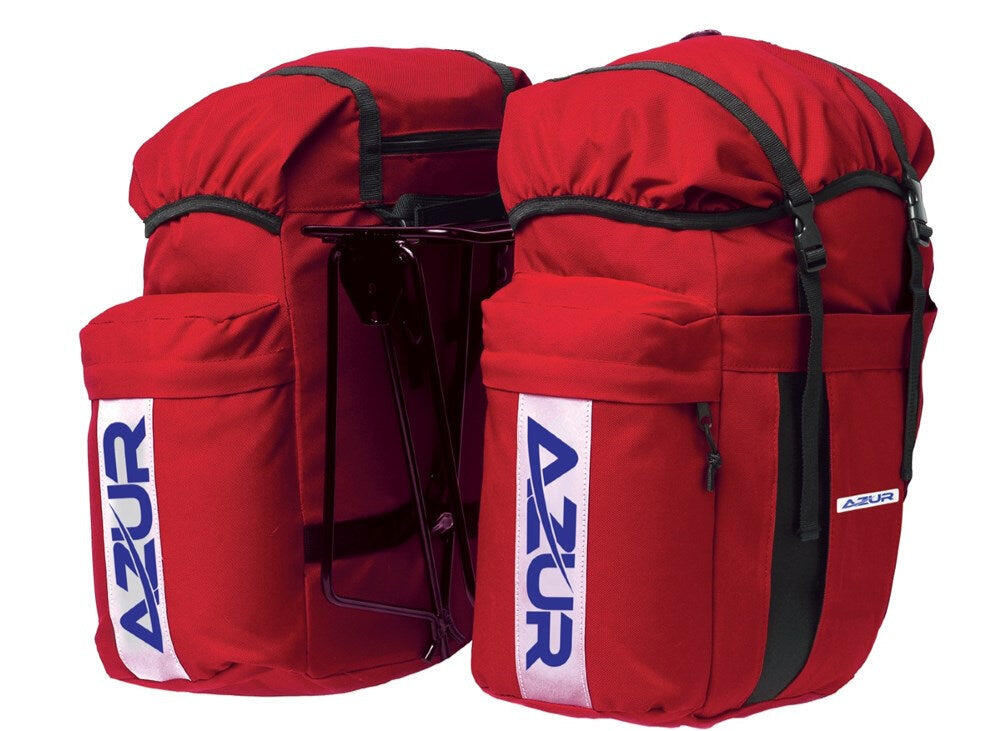 Azur Commuter Rear Panniers Set Red (10)